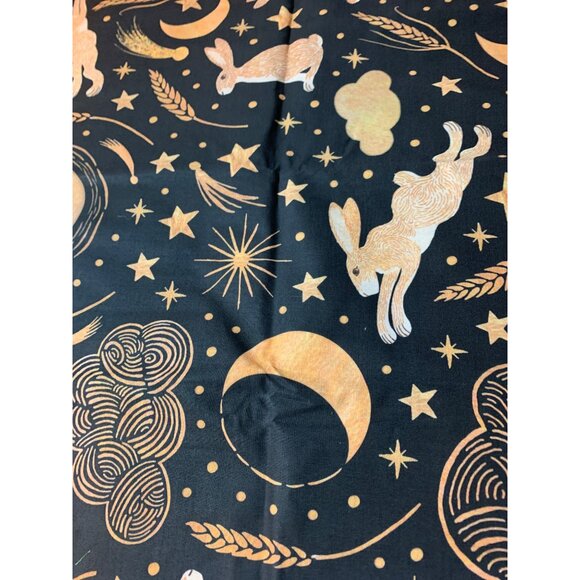 Whimsical Celestial Rabbit Pattern Fabric By Cat Hayward 1 yard x 43 inches - Picture 6 of 7